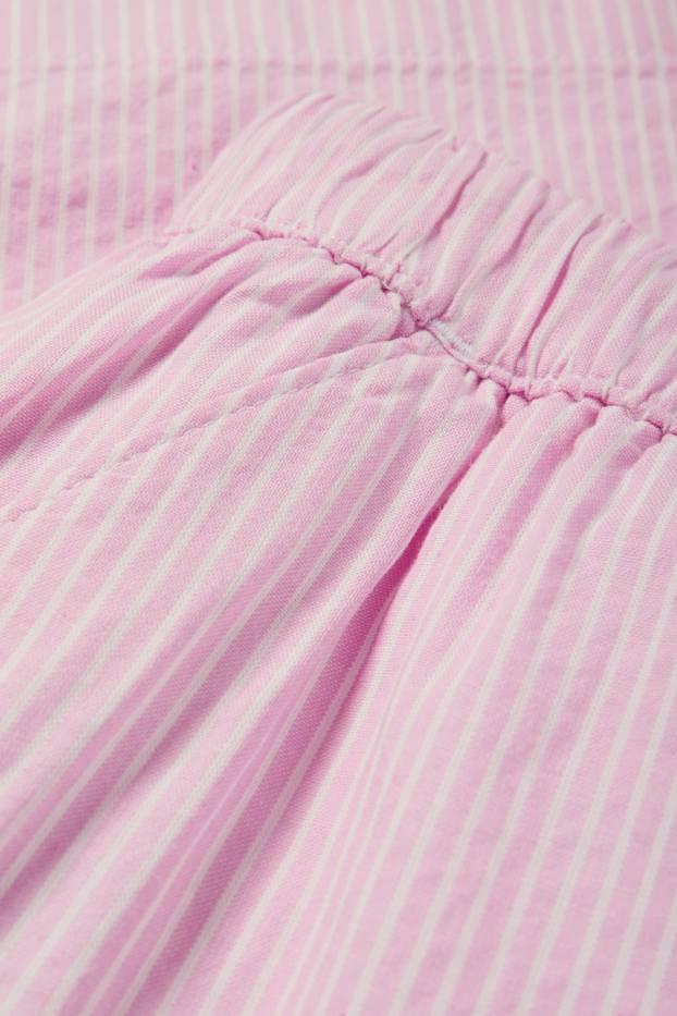 Copii - Fete - Pantaloni scurți - cu dungi - alb / roz