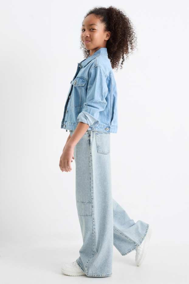 Bambine - Jeans a gamba larga - jeans azzurro