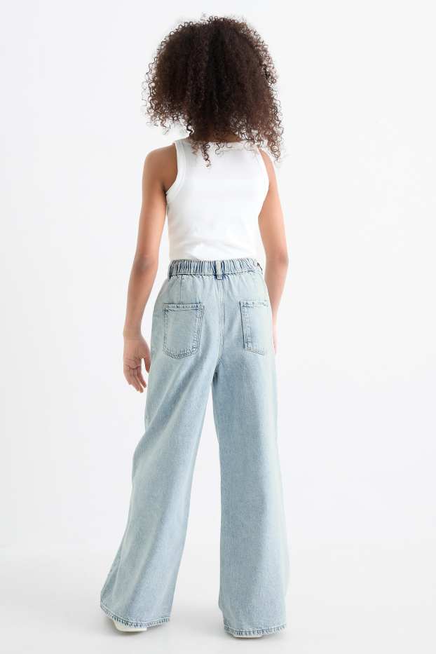 Bambine - Jeans a gamba larga - jeans azzurro