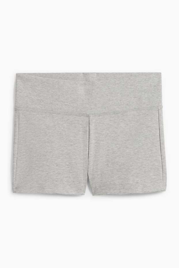 Damen - Sweatshorts - hellgrau-melange