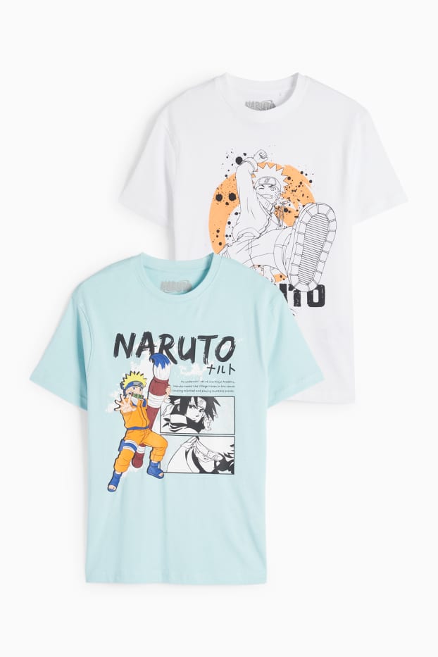 Děti - chlapci - Multipack 2 ks - Naruto - tričko s krátkým rukávem - bílá