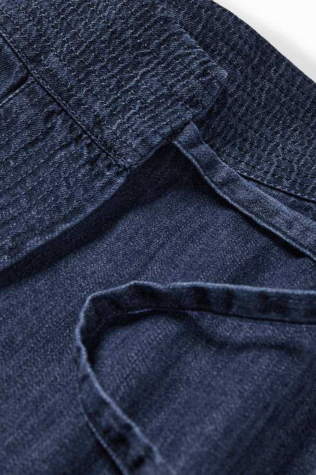 Damen - Jeans-Wickelrock - jeansblau