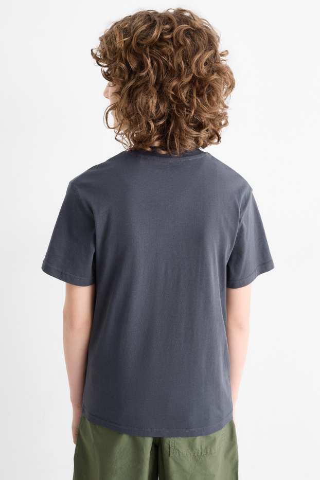 Kinderen: jongens - Surfer - T-shirt - donkergrijs