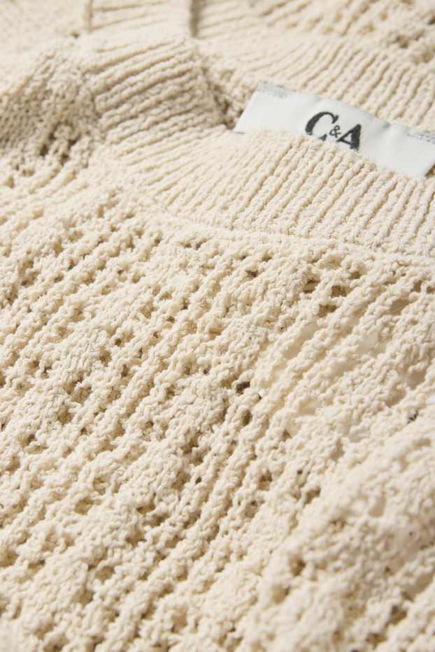 Dona - Vestit de punt de mitja - beix clar