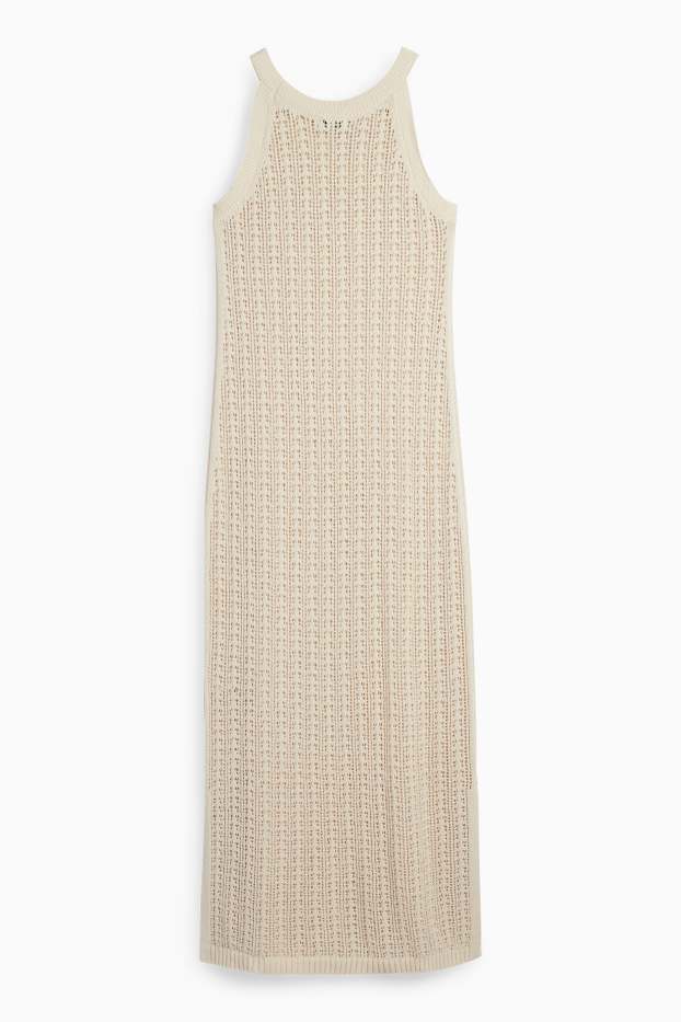 Dona - Vestit de punt de mitja - beix clar