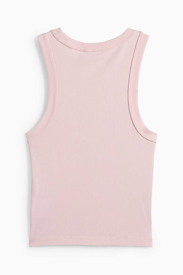 Dames - Top - geribd - roze