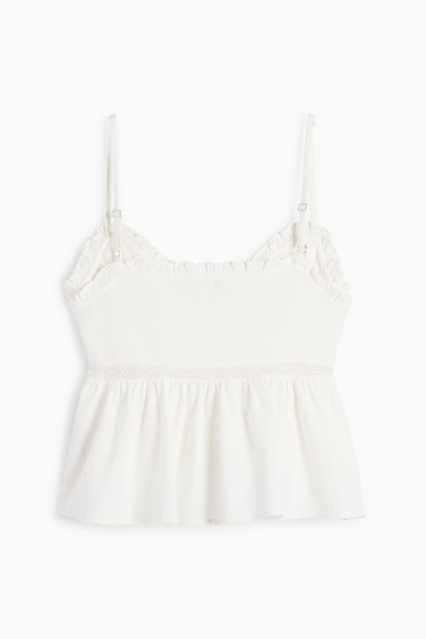 Damen - Blusentop - weiss