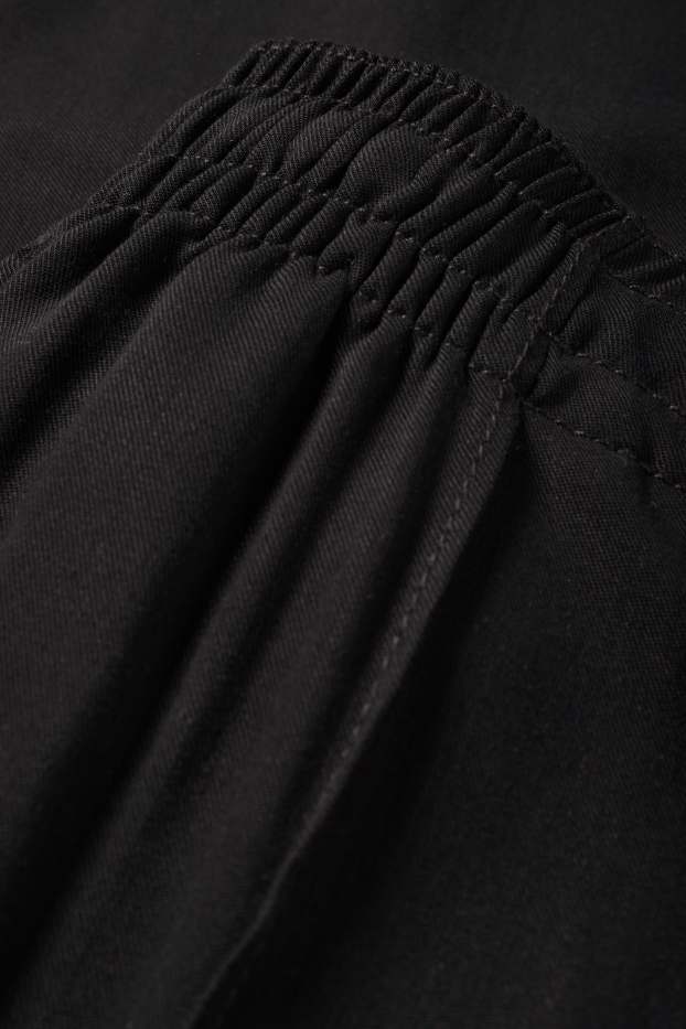 Dames - Pantalon - high waist - tapered fit - zwart