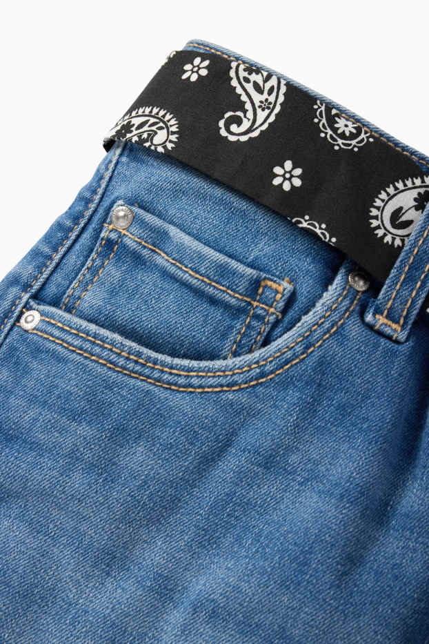 Copii - Fete - Pantaloni scurți de blugi - LYCRA® - denim-albastru