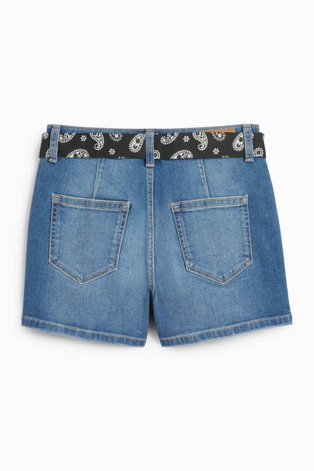 Copii - Fete - Pantaloni scurți de blugi - LYCRA® - denim-albastru