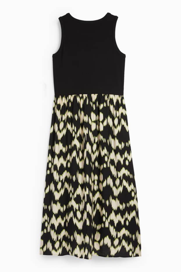 Women - Fit & flare dress - patterned - black
