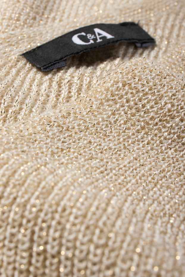 Dames - Gebreide top - licht beige