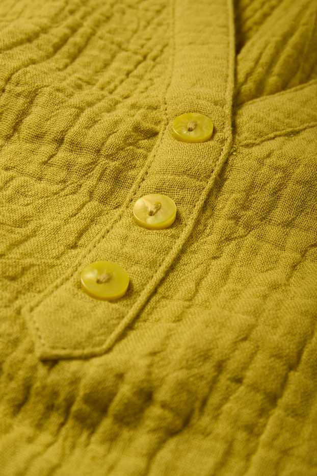 Damen - Blusentop - strukturiert - grün