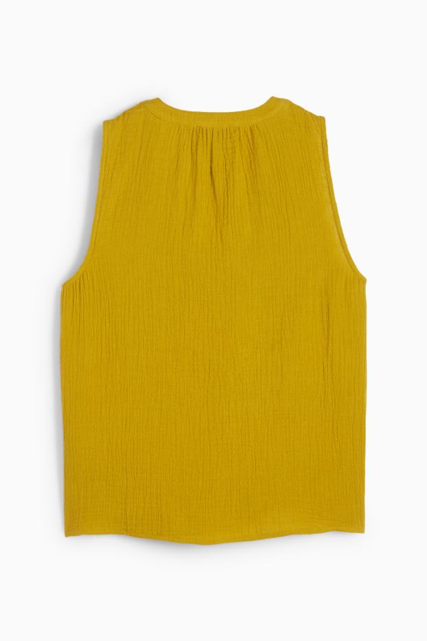 Damen - Blusentop - strukturiert - grün