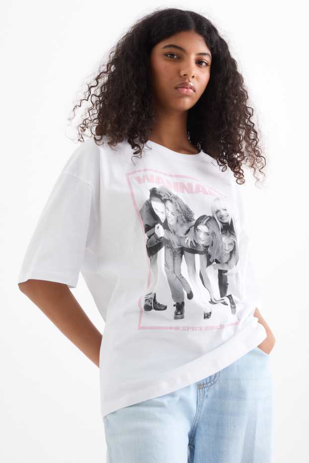 Femei - Tricou - supradimensionat - Spice Girls - alb