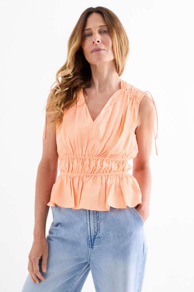 Mujer - Blusa sin mangas - melocotón