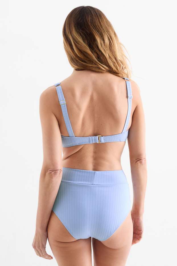 Femmes - Haut de bikini - ampliforme - LYCRA® XTRA LIFE™ - finition côtelée - bleu clair