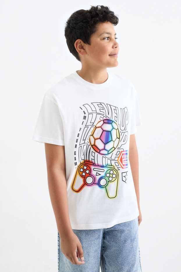 Kinderen: jongens - FIFA® - T-shirt - wit