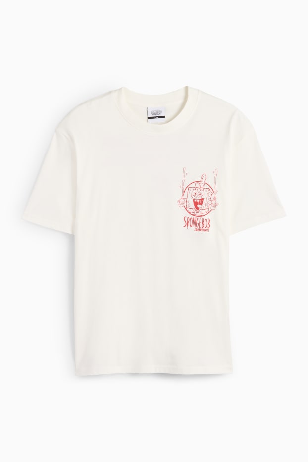 Home - Samarreta de màniga curta - relaxed fit - Bob Esponja - blanc