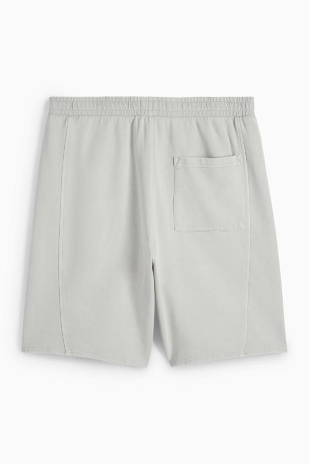 Heren - Sweatshorts - lichtgrijs