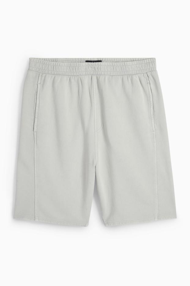 Heren - Sweatshorts - lichtgrijs