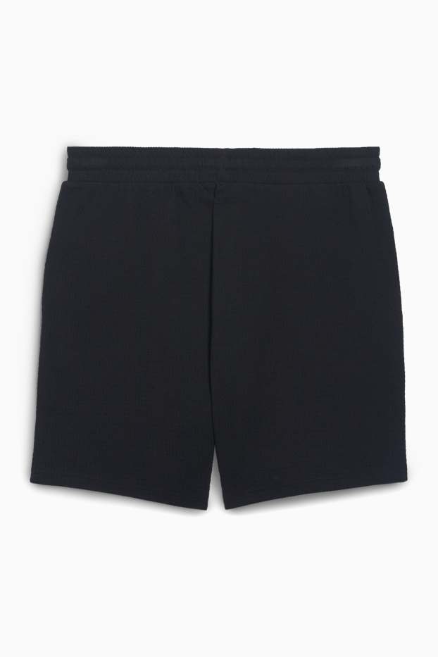 Herren - Sweatshorts - strukturiert - schwarz