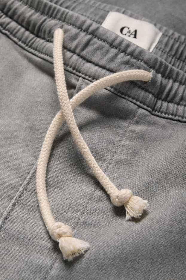 Pánské - Džínové šortky - jog denim - LYCRA® - džíny - světle šedé