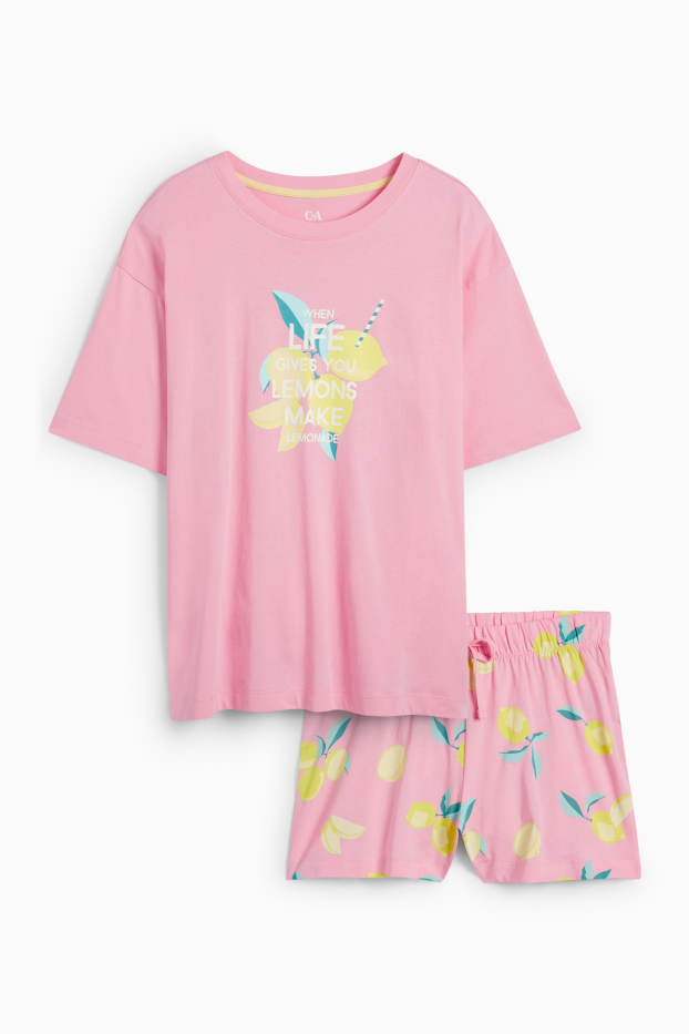 Damen - Shorty-Pyjama - rosa