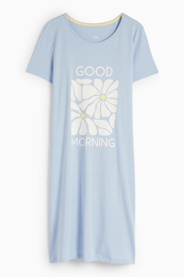 Damen - Nachthemd - hellblau