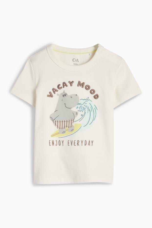 Nadó nen - Hipopòtam - conjunt per a nadó - 3 peces - marró