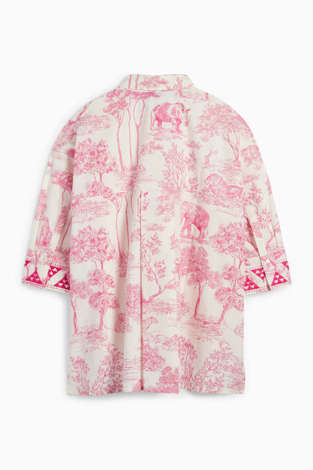 Femmes - Rangsutra x C&A - chemisier - blanc / rose