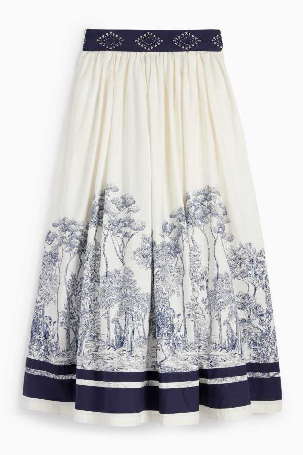 Dames - Rangsutra x C&A - rok - donkerblauw / crème wit