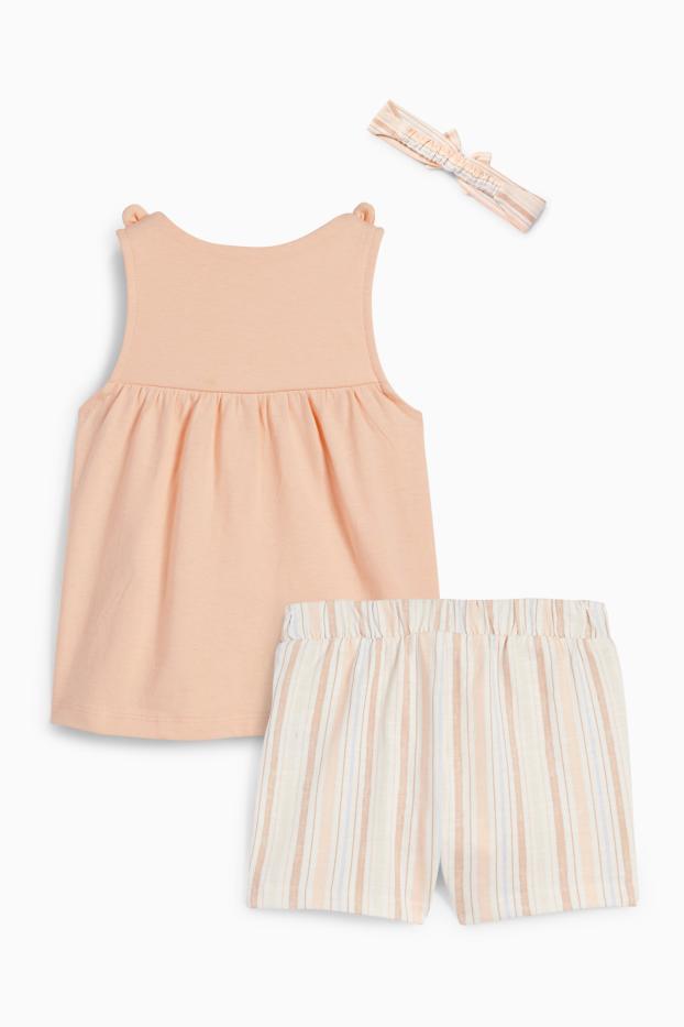 Baby Mädchen - Baby-Outfit - Broderie Anglaise - 3 teilig - rosa