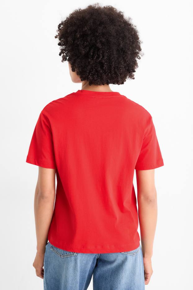 Damen - T-Shirt - Relaxed Fit - rot