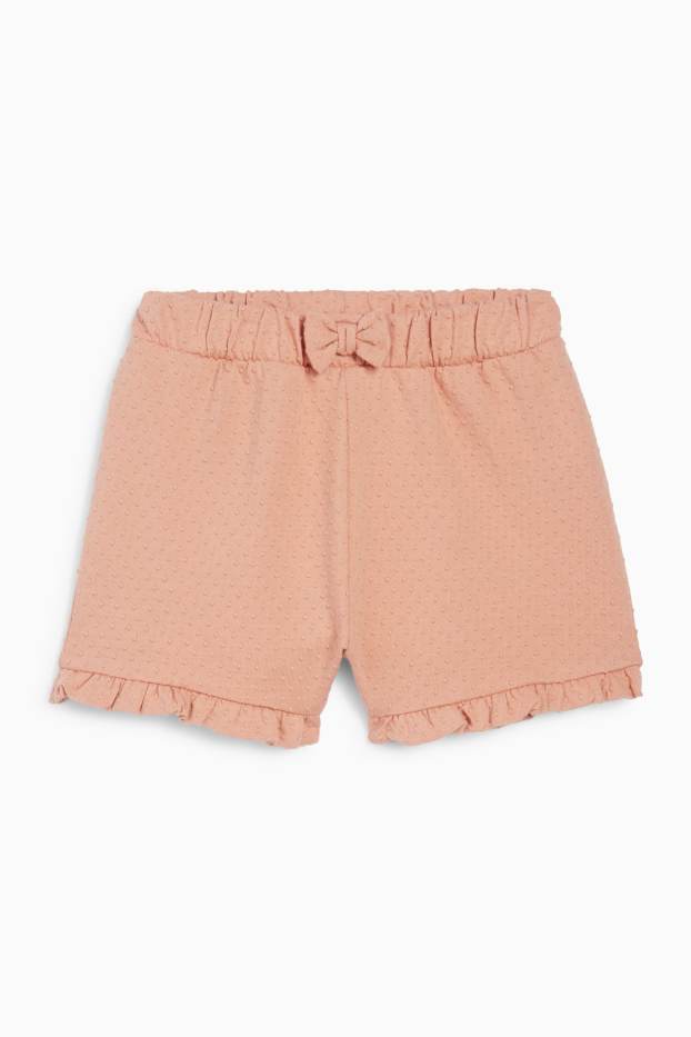 Bébés filles - Short bébé - texturé - orange