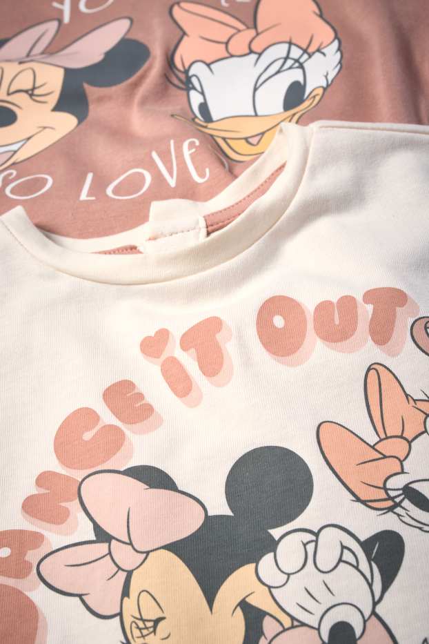 Bebés niñas - Pack de 2 - Disney - camisetas de manga corta para bebé - beis