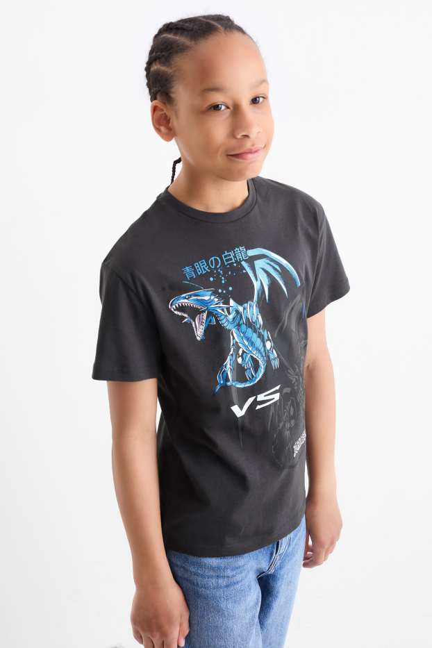 Bambini - Confezione da 2 - Yu-Gi-Oh! - maglia a maglia a maniche corte - nero / bianco