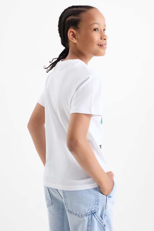 Kinder Buben - Pokémon - Kurzarmshirt - weiß