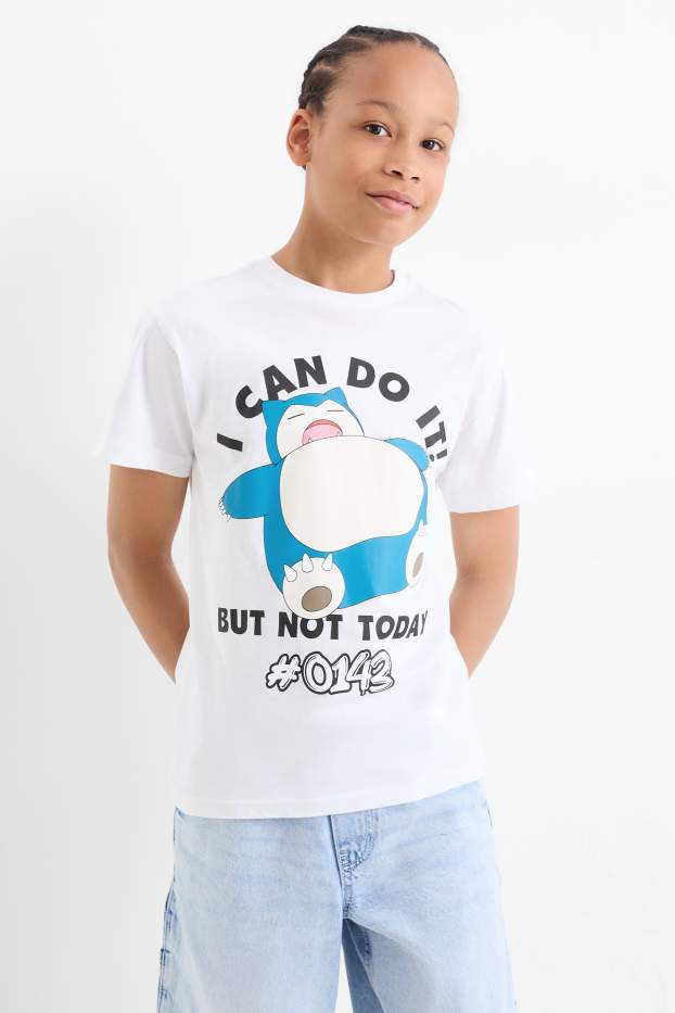 Kinder Buben - Pokémon - Kurzarmshirt - weiß