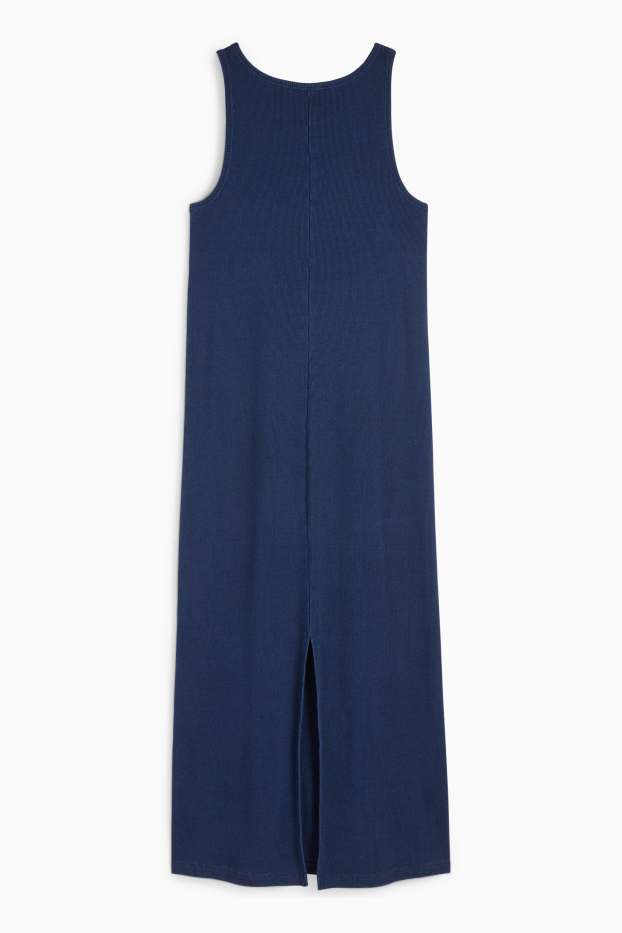 Women - Bodycon dress - ribbed - dark blue