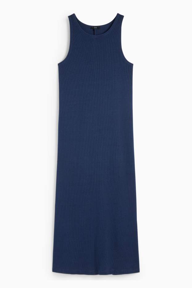Women - Bodycon dress - ribbed - dark blue