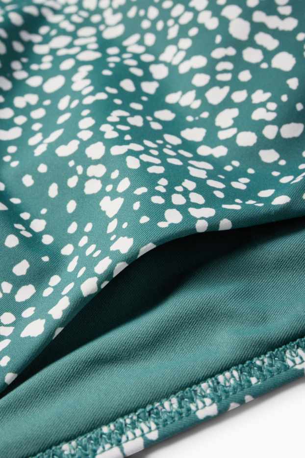 Donna - Slip bikini - vita alta - LYCRA® XTRA LIFE™ - a pois - verde