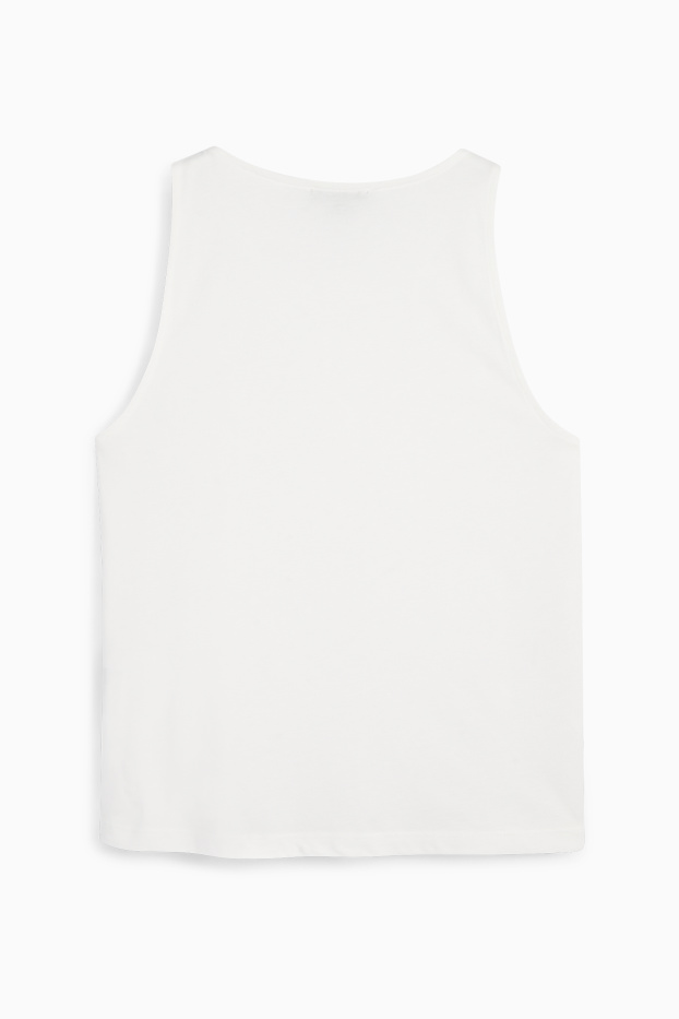 Dames - Blousetop - Broderie Anglaise - wit