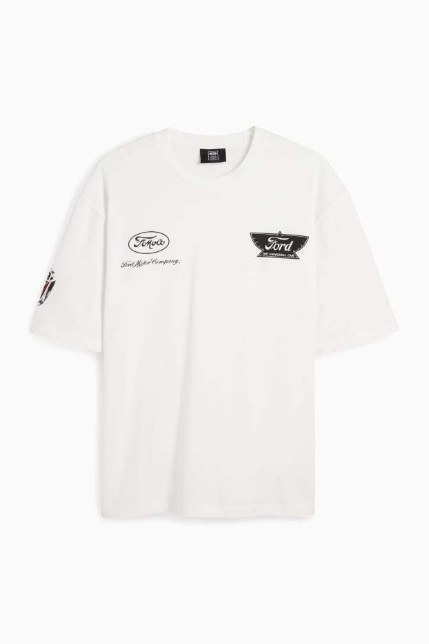 Herren - T-Shirt - Relaxed Fit - Ford - weiß