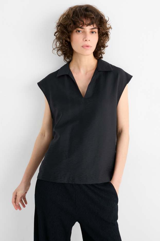 Dames - Blousetop - zwart