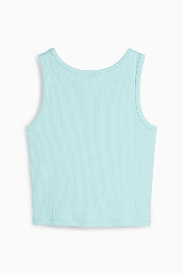 Children Girls - Cinnamoroll - top - ribbed - turquoise