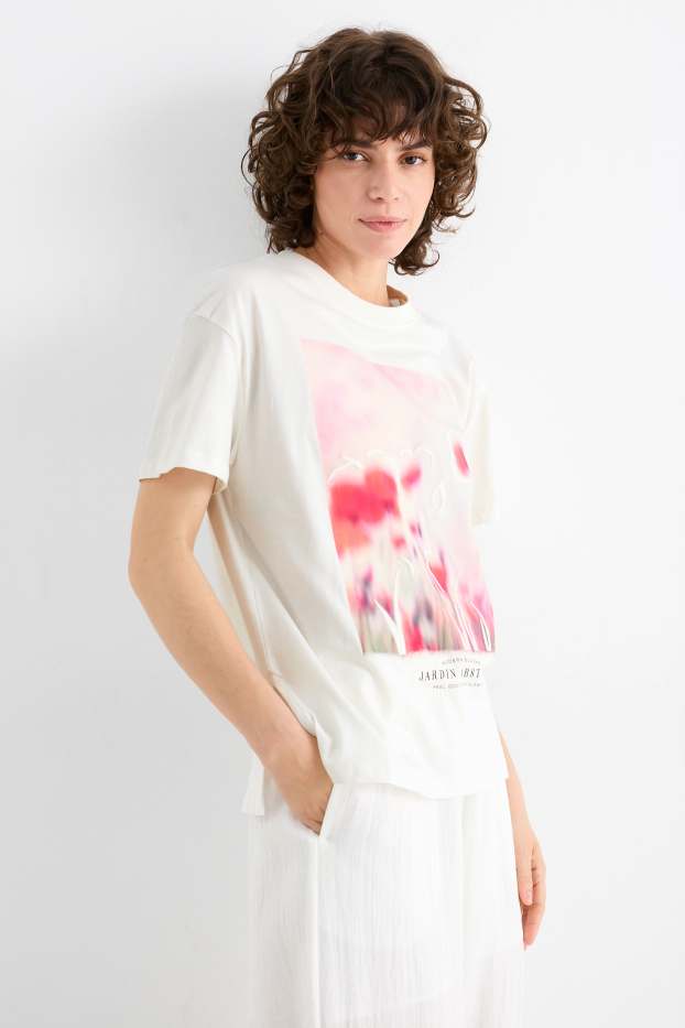 Donna - T-shirt - oversize - bianco