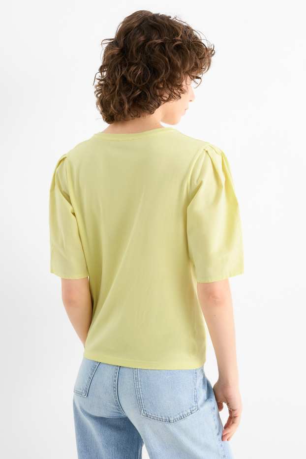 Femmes - T-shirt - regular fit - jaune