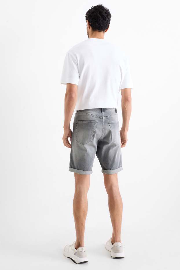 Herren - Jeans-Shorts - helljeansgrau