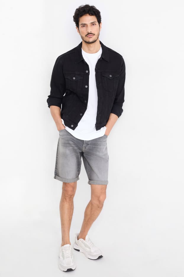 Herren - Jeans-Shorts - helljeansgrau